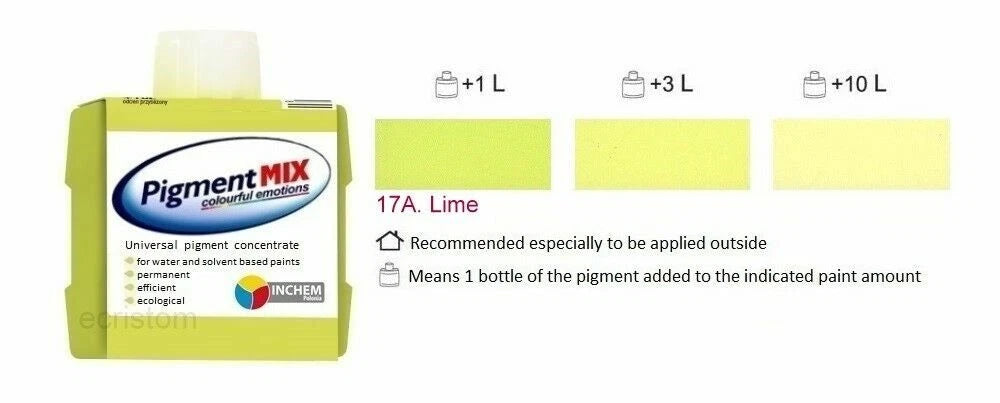Lime Wall paint colorant emulsion solvent Pigment paint tint pigment Lime 80ml