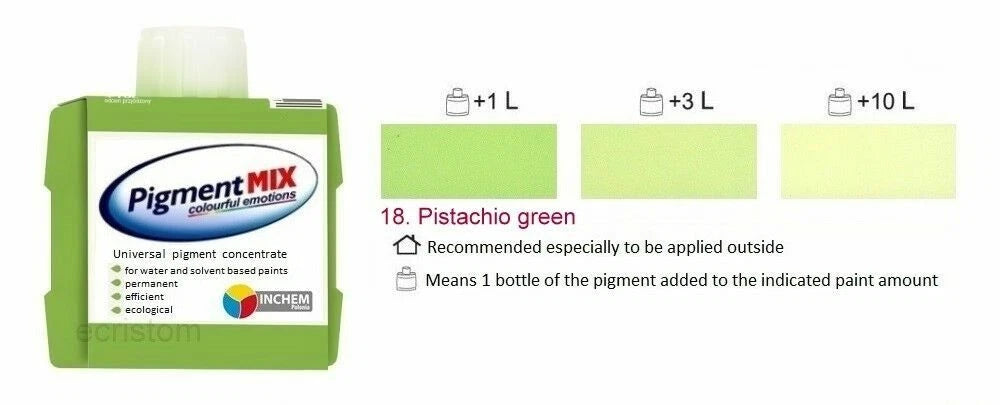 PISTACHIO GREEN PIGMENT PAINT COLOURANT 80ML STAIN DYE INTERIOR EXTERIOR