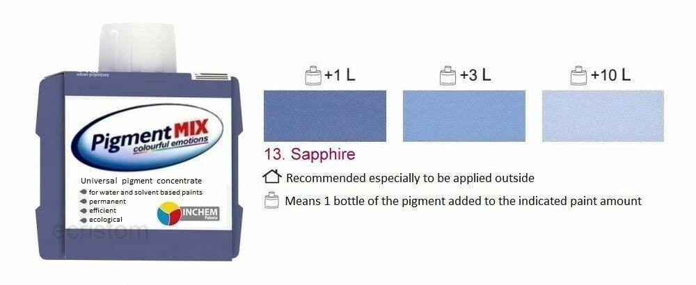 SAPPHIRE PIGMENT PAINT COLOURANT 80ML STAIN DYE INTERIOR EXTERIOR MAKE SAPPHIRE
