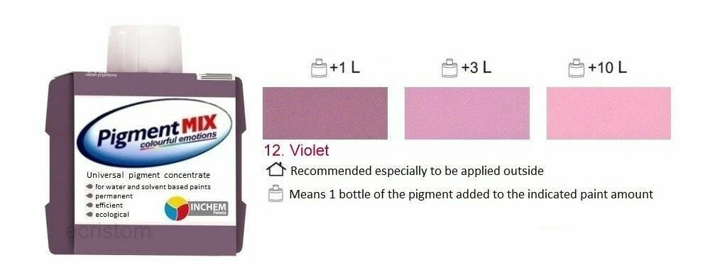 Violet Wall paint colorant emulsion solvent Pigment paint tint pigment  80ml
